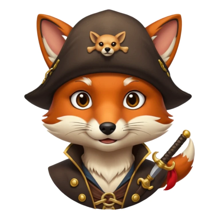 Pirate fox sticker