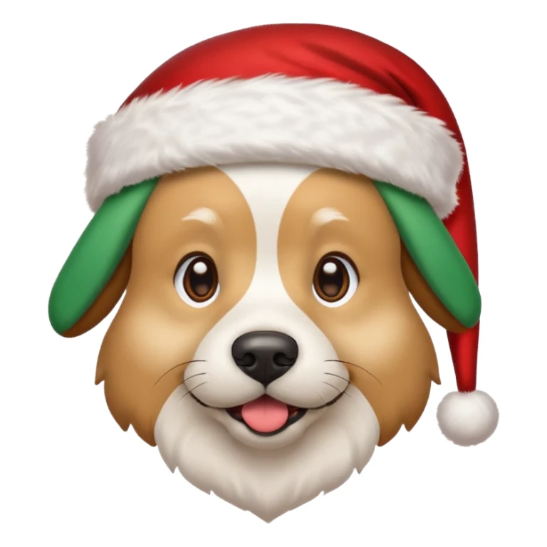 Dog Santa sticker