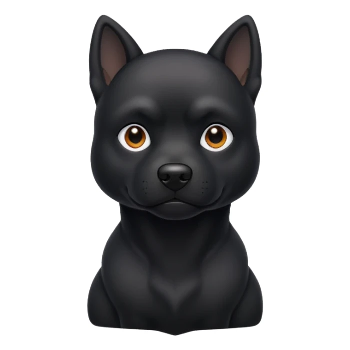 Black dog sticker