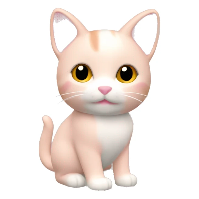 sylvanian families light pink cat sticker