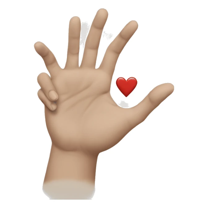 Hands drawing heart sticker