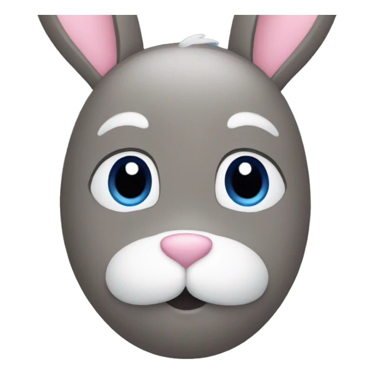 Navy blue Bunny Face sticker