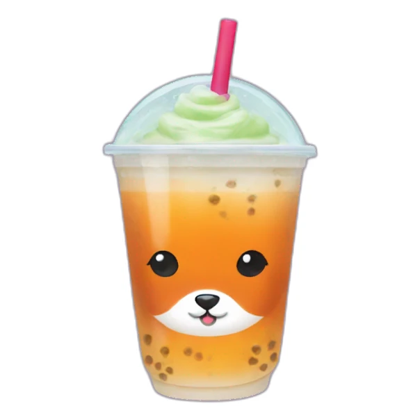 fox bubble tea sticker