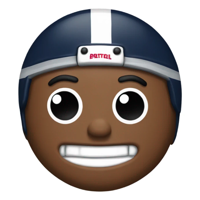 Patriots player gingerbread man sticker