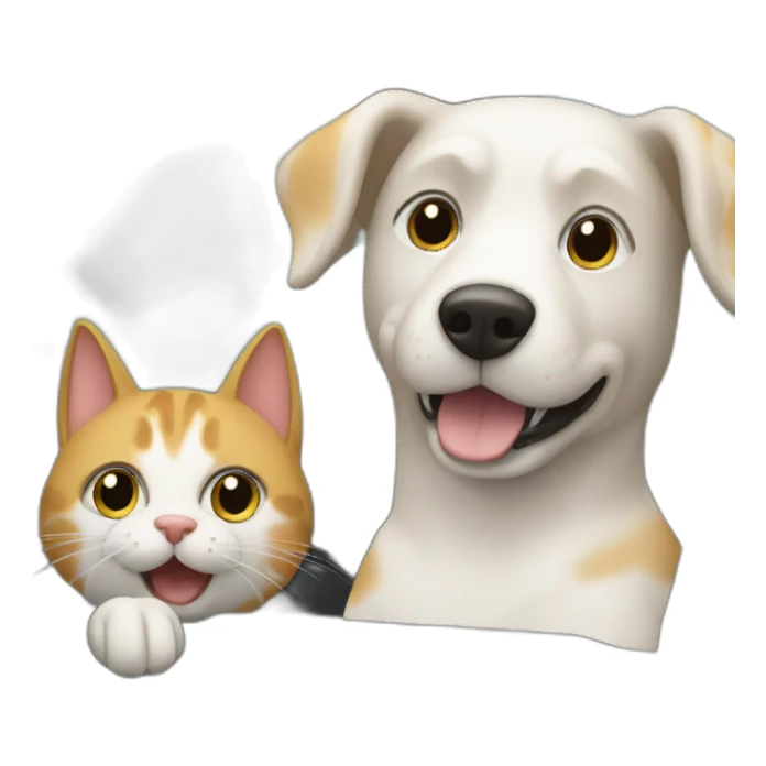 dog and cat in car sticker