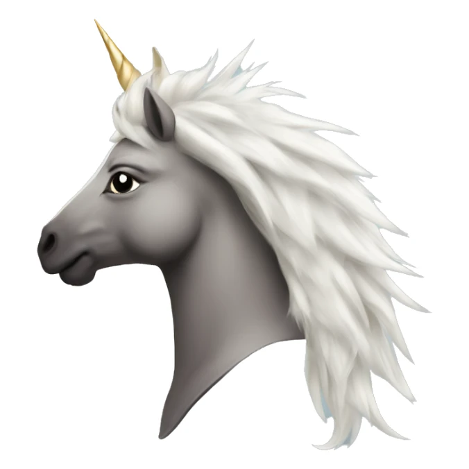 Viking unicorn white mowhawk sticker