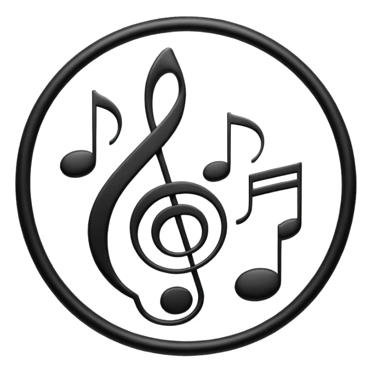 musical notes sticker