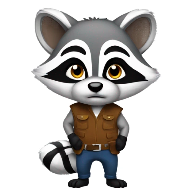 sly raccoon  sticker
