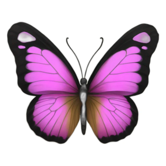 Mariposa texto negra sticker