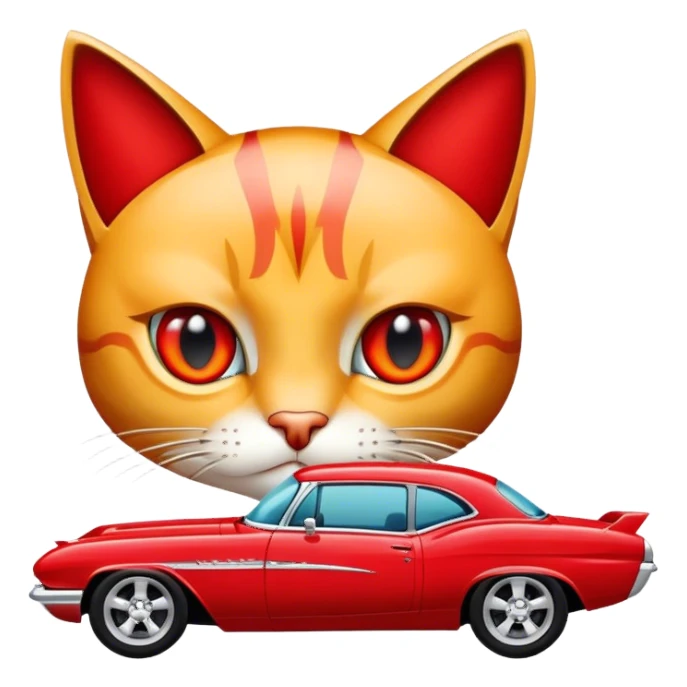 Red Chevy 2007 cat eye sticker