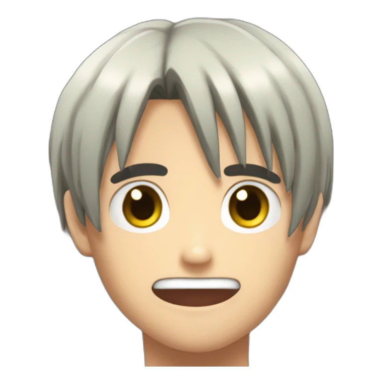 eren yeager en cit tridimensionel sticker