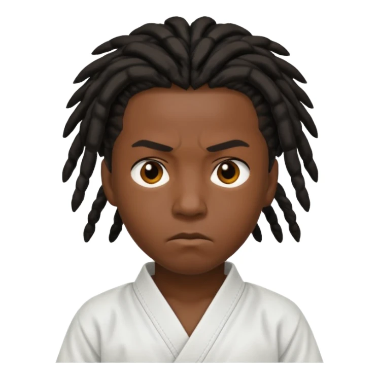 karate kid, black skin, dreadlocks sticker