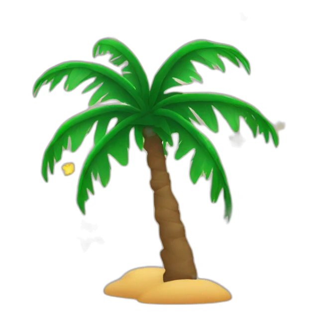 palm with stars around sticker