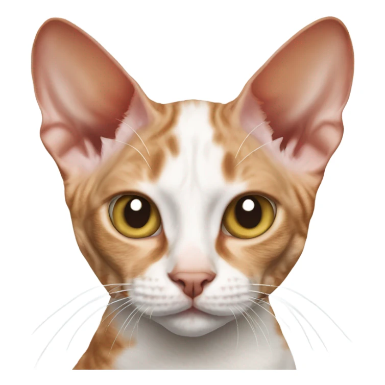 The red-and-white cat Devon rex sticker