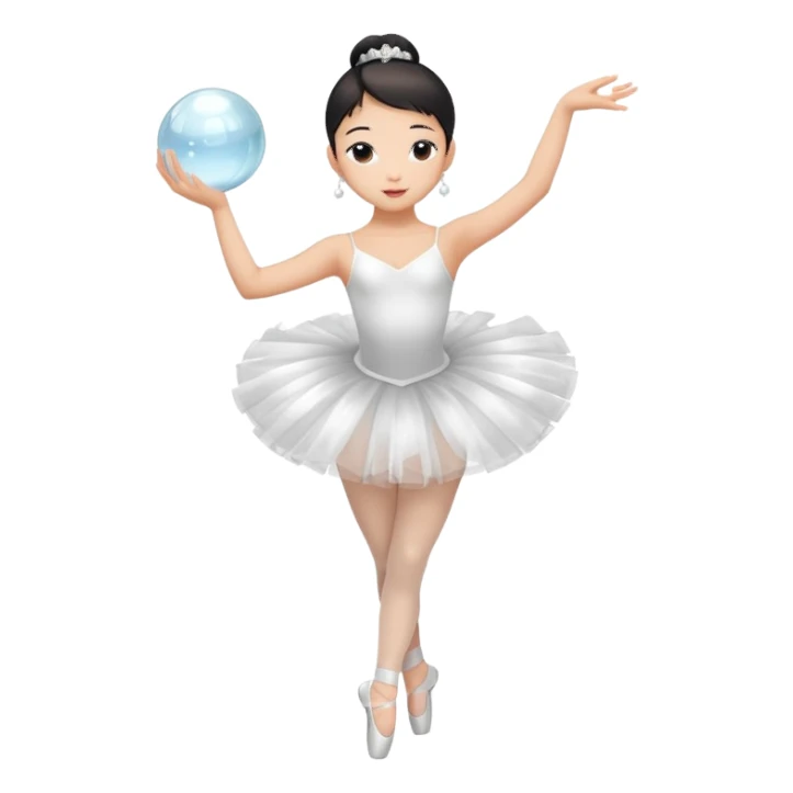 full body balet holding ball sticker