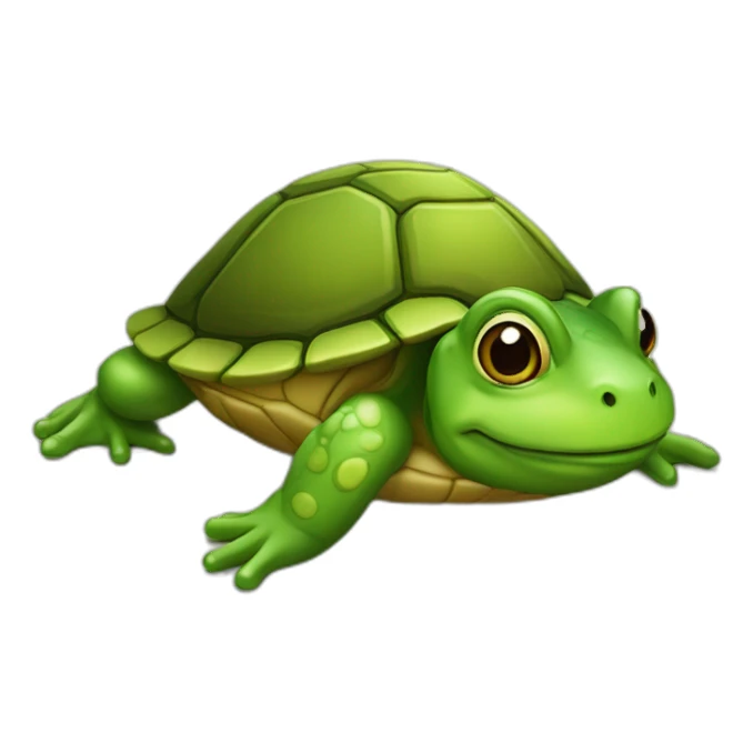Grenouille sur une tortue sticker