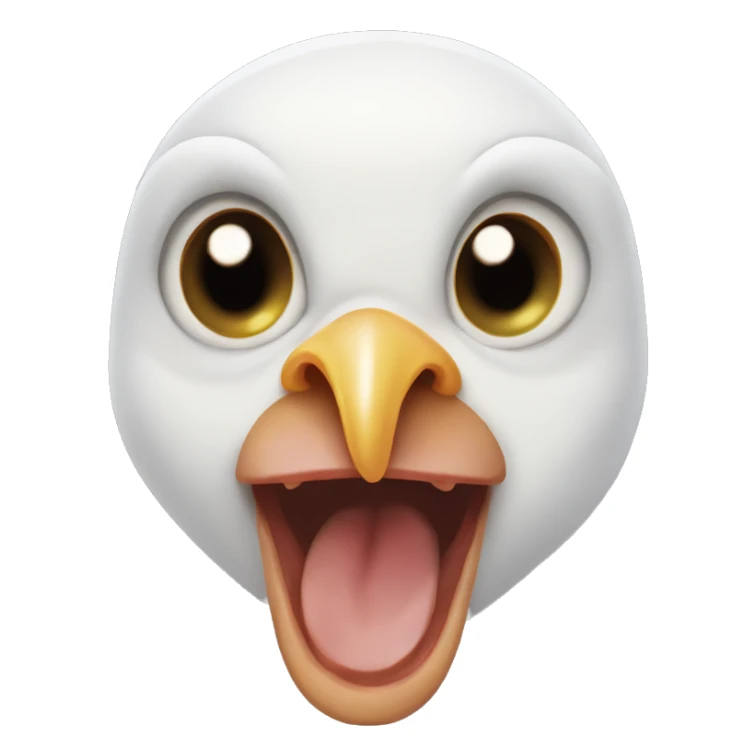 Chicken Baby wesring Vampire teeth sticker