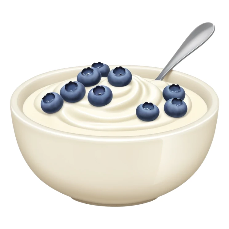 yoghurt bowl with blueberries sticker