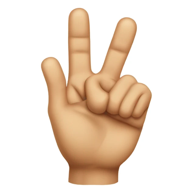 P letter hand sign sticker