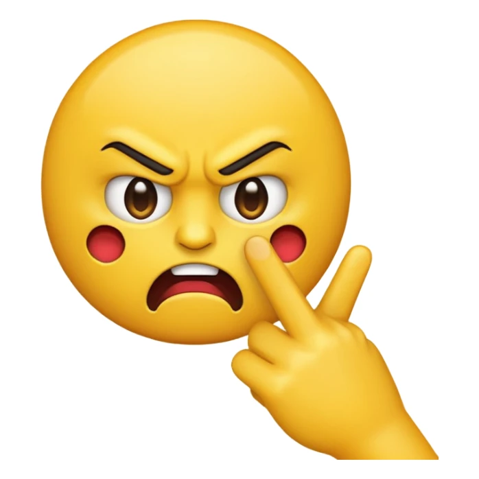 flipping off emoji sticker