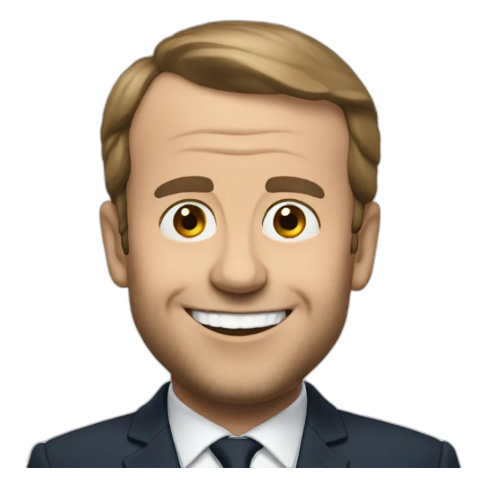 macron very happy sticker