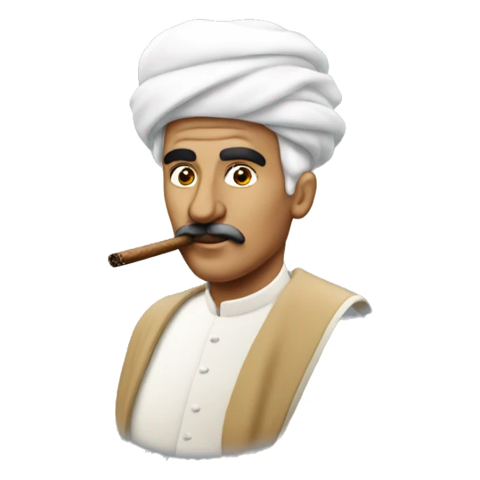 Kuwait emir smoking cigar sticker