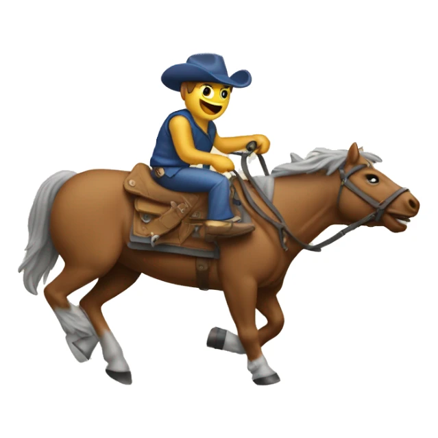 Buster bronco riding car sticker