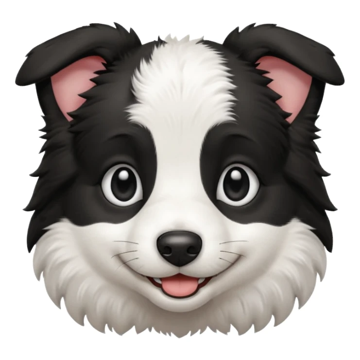 smile, baby bordercollie, only face  sticker
