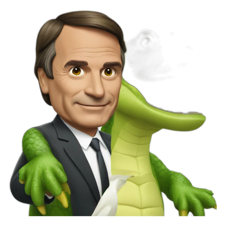 Bolsonaro as an aligator sticker