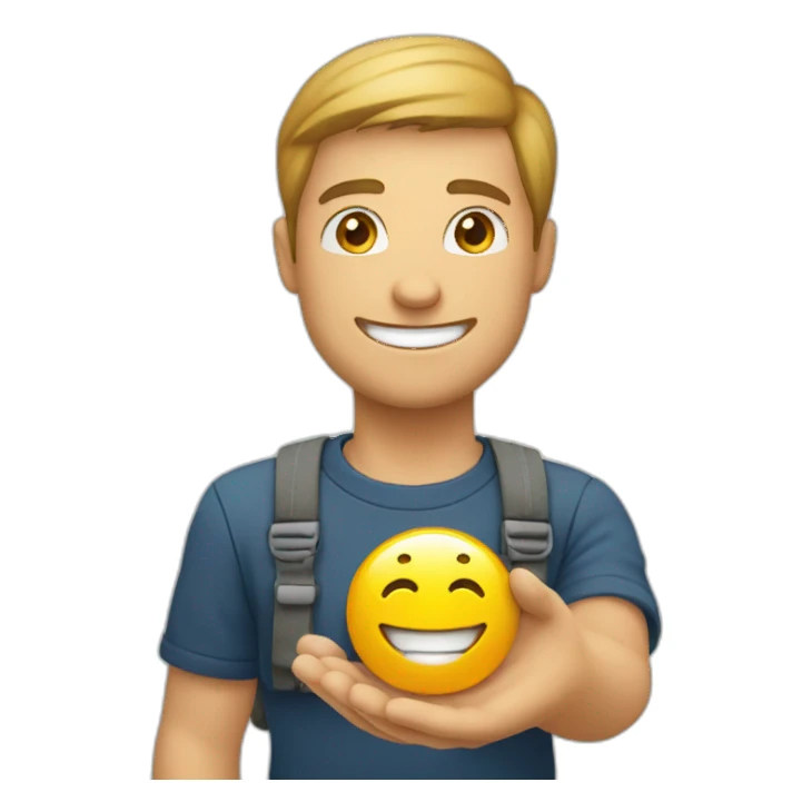 Smiley mit Joynd in der Hand sticker