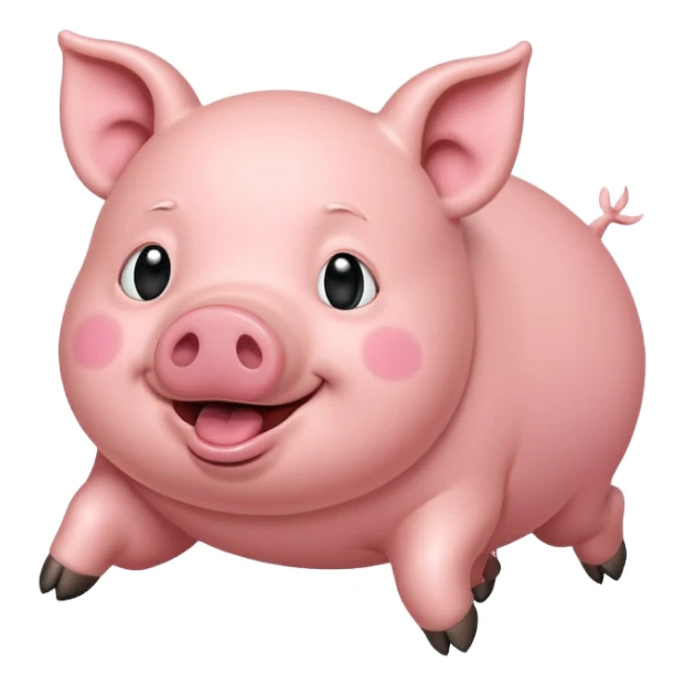 pig flying Through air sticker
