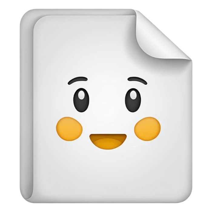 intuitive and simple paper file shaped emoji sticker