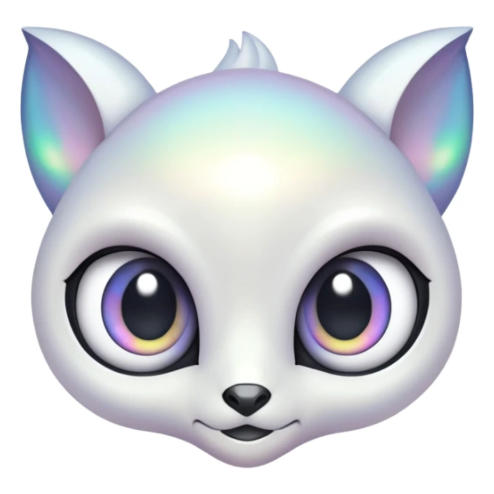  Iridescent white pale fakemon-creature  sticker