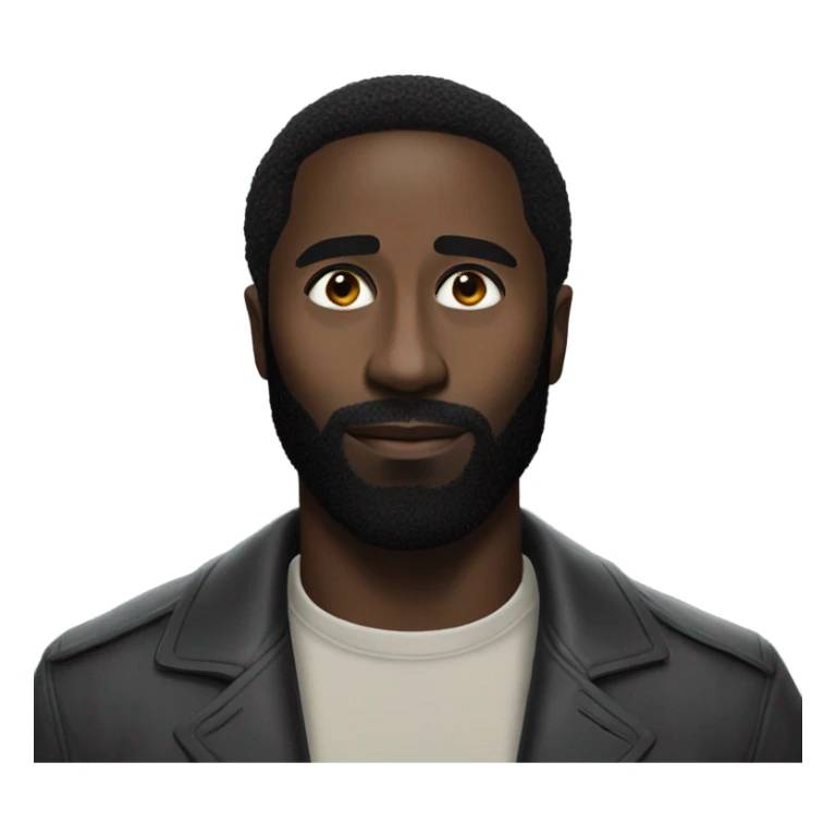 John David Washington realistic portrait sticker