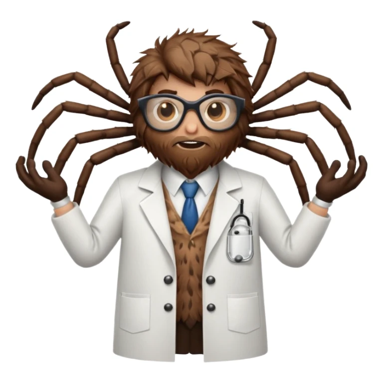 spider in a lab coat sticker