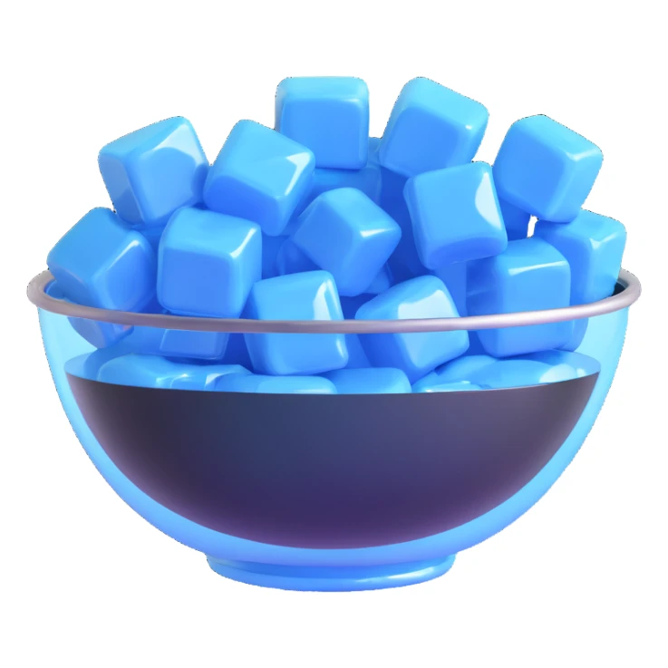 ice cubes in a bowl sticker