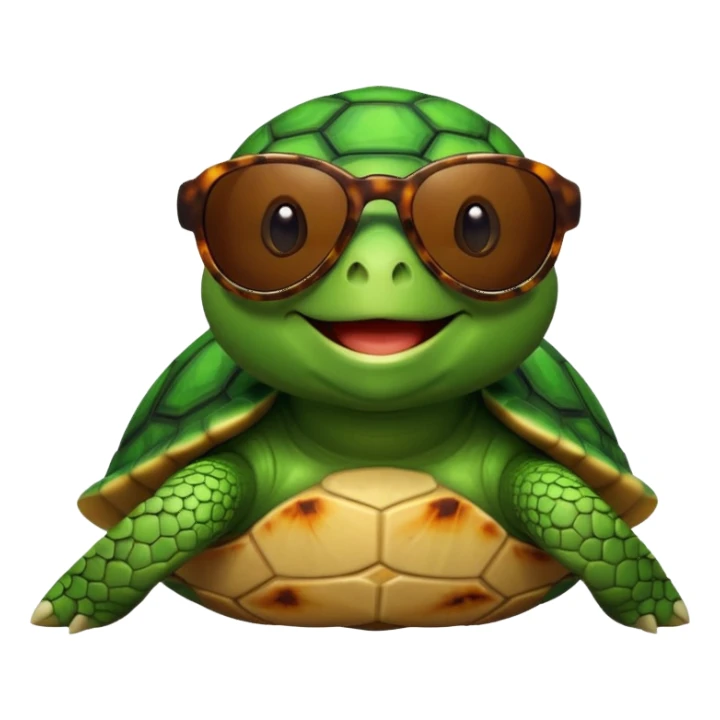 Turtle with sunglases sticker