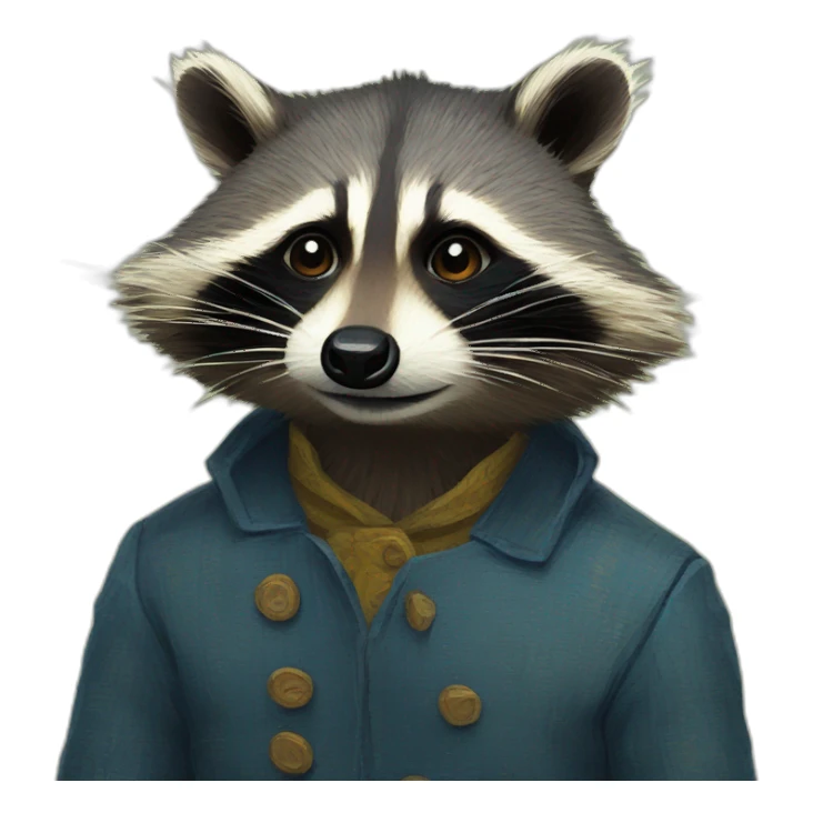 Racoon van gogh sticker