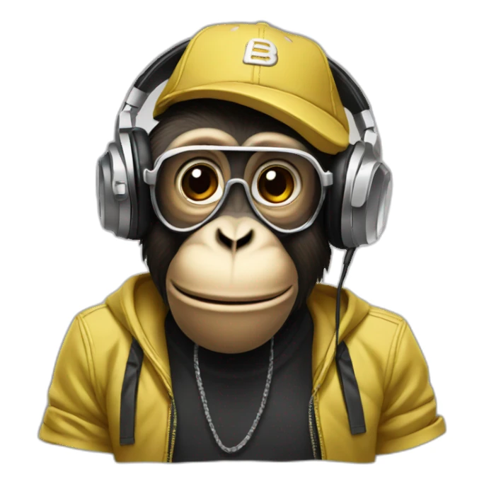 dj monkey sticker
