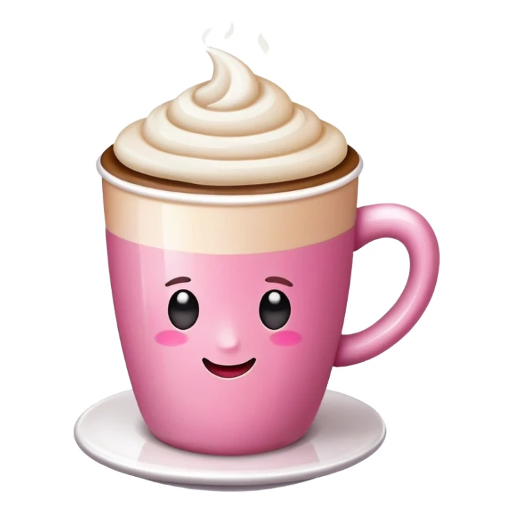 Pink coffee sticker