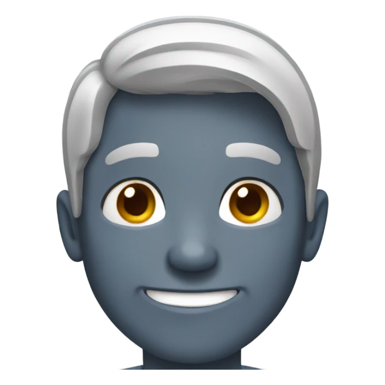 Smiling emoji grey hair sticker