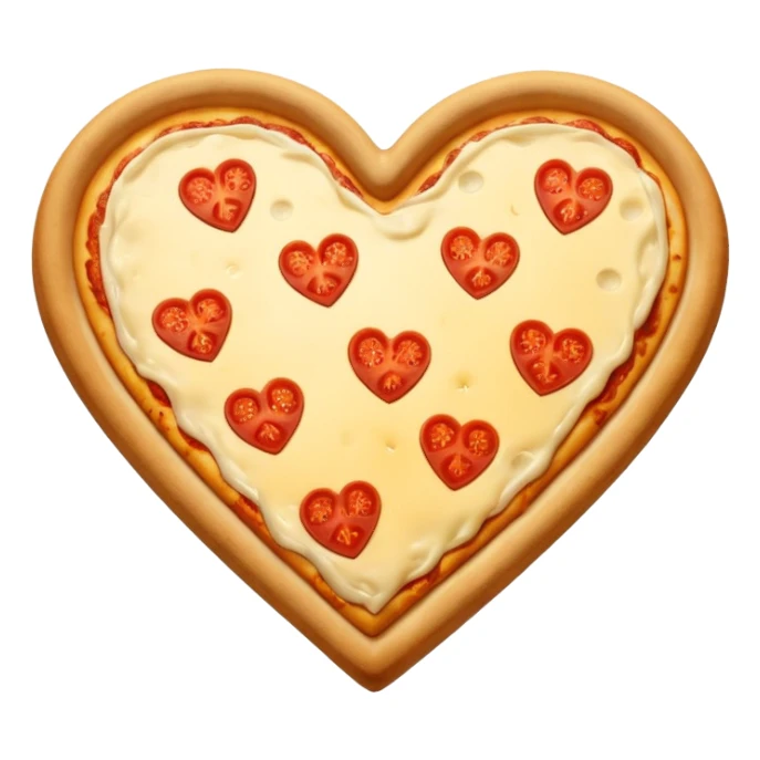 Cheese pizza heart  sticker