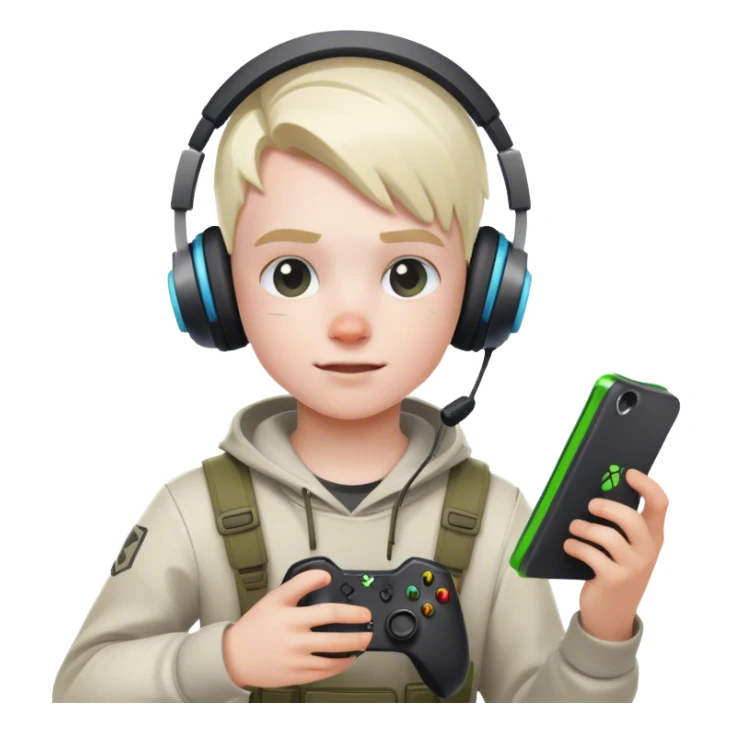 a kid playing Fortnite on a XBOX sticker