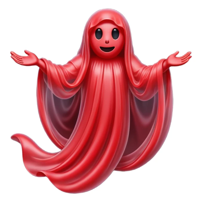 red glitter ghost style hype sticker