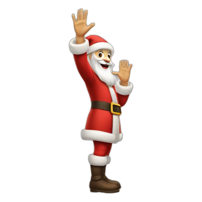 Full height Actively gesturing with hands Santa Claus sticker