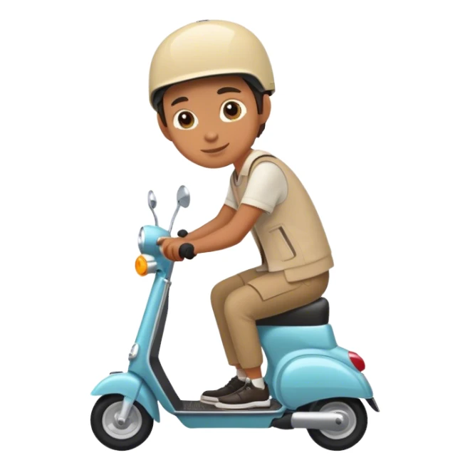 riding a scooter sticker