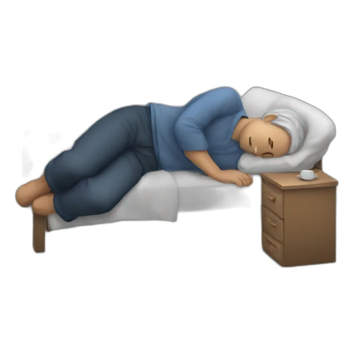 Man asleep sticker