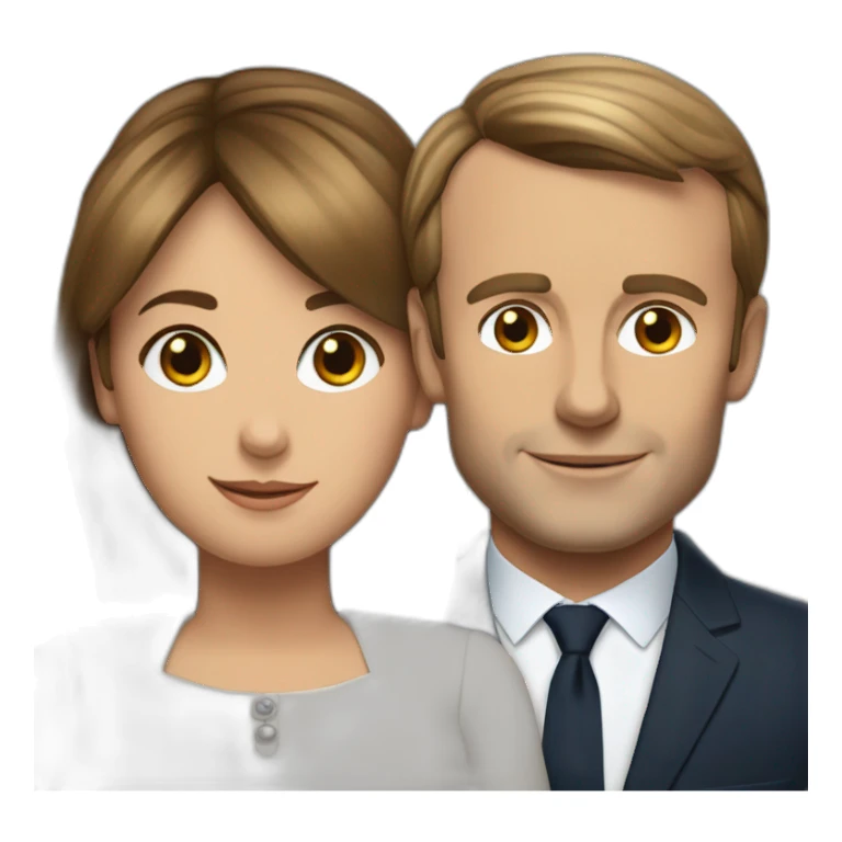 Brigitte et Emmanuel Macron sticker