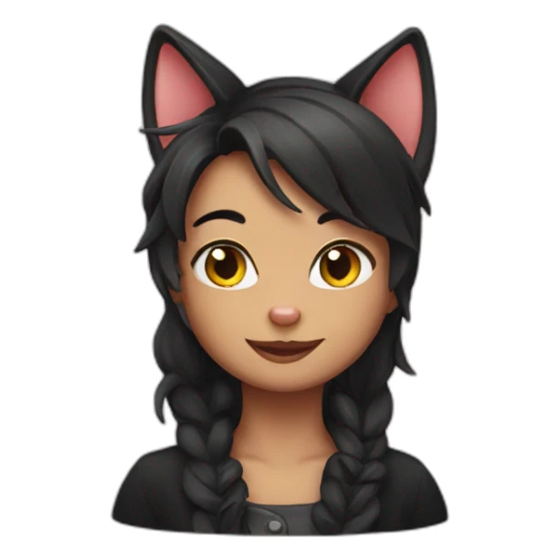 love black cat emoji sticker