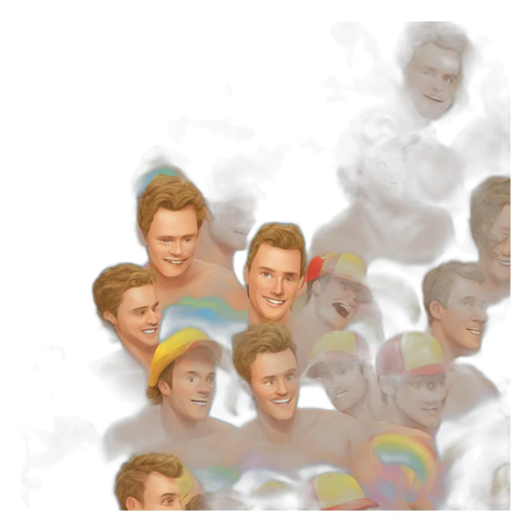 Jonathan Toews as rainbow beach bum sticker